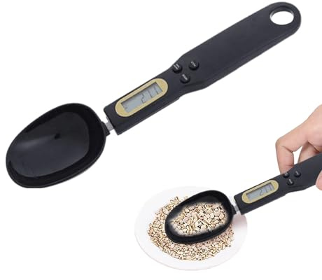 Moxeupon Cucchiaio per pesare, Cucchiaio dosatore Digitale | Cucchiaio per Bilancia Alimentare con Display,Bilancia da Cucina per Casa per Erogazione caffè, Latte, Farina, Condimenti, Peso da 0,1