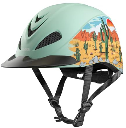Troxel Dynasty Ultralight Horse Riding Helmet, Low-Profile, Adjustable Design, Safety Horseback Riding Gear, Medium (7-7-1/4), Desert Sky