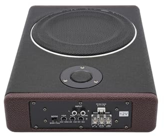 DJOAIUYF 8'' Subwoofer Auto Subwoofer Aktiv Untersitz Subwoofer Flach Car Aktiv Bassbox Lautsprecher Auto Stereo VerstäRker Bassbox Ultradünner Bass Lautsprescher Car Audio 600W