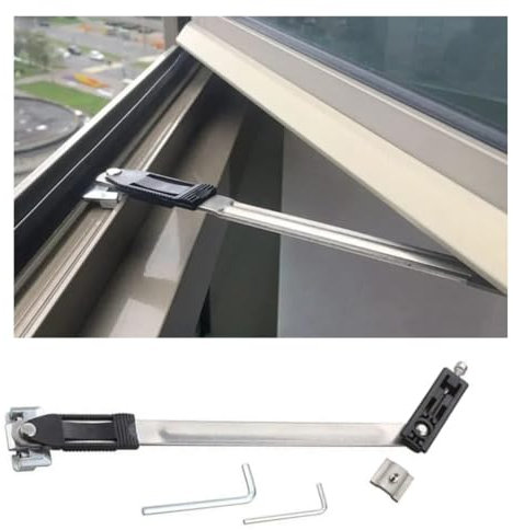 Limitatore finestra in acciaio inox I Blocco per finestra I restrizionatore finestra I anti apertura finestra I serratura di sicurezza per bambini I Blocker vento finestra I arresto finestra senza