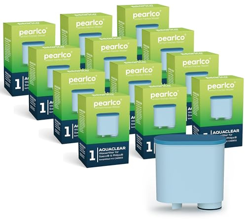 PearlCo Wasserfilter für Philips & Saeco Vollautomaten ersetzt AquaClean CA6903 - für Philips® AquaClean® CA6903/10 CA6903/22, Kompatibel mit Saeco® und Philips® Kaffeevollautomaten (12er Pack)