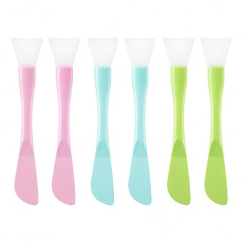 ZEMINRI 6 Piezas Cepillo Facial de Silicona 2 en 1 (Rosa + Morado + Azul)