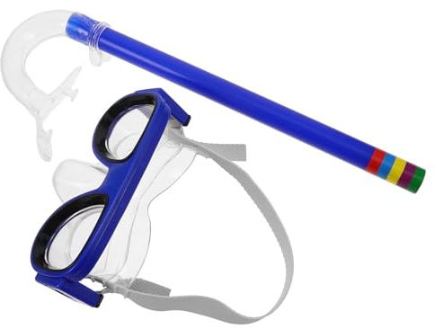 Toyvian Ensemble de Plongée pour Garçon et Filles Bleu 1 Set | Masque de Natation Anti-buée, Tube Sec en Ps et Silicone, pour Piscine et Exploration Sous-marine
