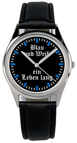 KIESENBERG Gelsenkirchen Fußball Fan Uhr – Sportliche Armbanduhr im Fan-Design Stilvolle Herren- & Damen-Uhr mit Fußball-Motiv Geschenk für echte Fans aus dem Ruhrgebiet Ruhrpott Kohlenpott - B-2245