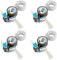 4x Abroller Inkl. 8 Rollen Klebeband Handabroller Profi Klebebandabroller Paketbandabroller für Paketbänder