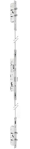 Serrure 3 points à pêne dormant et rouleau, axe 30 mm, coffre largeur 45 mm