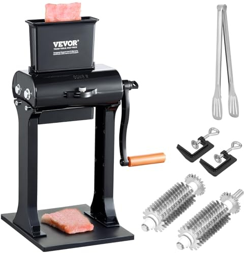 VEVOR Batticarne Manuale in Acciaio Inossidabile Macchina per Intenerire la Carne con 31 Lame Pettini Macchina Intenetrice Manuale per Carne Tenera, Inteneritore per Manzo Cervo Cavallo Pollo Maiale