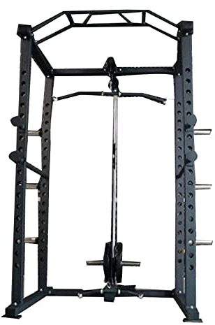Power Rack, Estante para Sentadillas multifunción Estante para Barra Interior Equipo de Ejercicios Dispositivo de Entrenamiento Integral Elementos Esenciales para Ejercicios