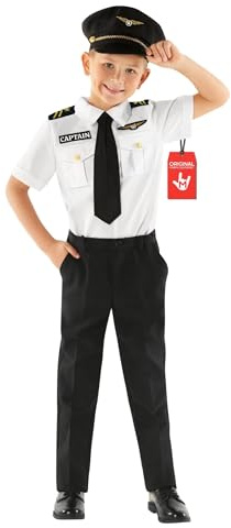 Morph Kids Pilot Costume, Pilot Costume for Kids, Plane Costumes, Career Costume Boys, Airplane Outfit, Book Day Dress, T2
