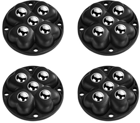 Petites Roulettes - Roulettes | 4x Roulettes À Billes Collantes | Petites Roulettes Pivotantes | Roulettes Pivotantes Pour Appareils Robustes | Poulies Pivotantes À 360 Degrés | Roulettes Pour Petite