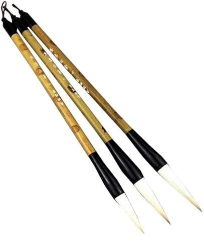 Kalligrafipensel handskrivpensel 3-delat set med kinesisk kalligrafipensel, japansk kanjipensel akvarellteckningspensel