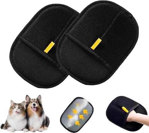 VAWSVOCS Guanto Anti peli Animali Vestito, Guanto per Rimuovere i peli, rimuove i peli Animali magici riutilizzabili per divani, mobili, tappeti, seggiolino Auto (1)