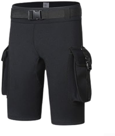 Short de plongée en néoprène 3 mm pour homme avec poche pour le surf, la plongée, le canoë, le kayak, le jet ski, les sports nautiques (taille XL)