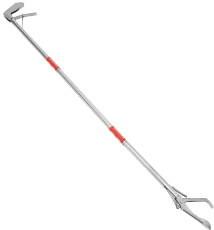 Levemolo Pince Serpent Inoxydable Télescopique Pince Ramassage Robuste Antidérapante pour Reptiles et Objets Glissants Outil Pliable à Distance pour Observation et Manipulation Extérieur