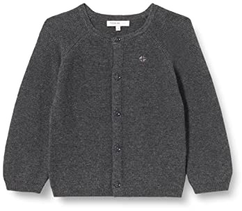 Noppies Baby Chaqueta de Punto Naga Unisex para bebé Gris Oscuro Mezclado – C238 9 Mes