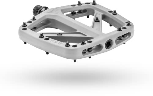PNW Components Range Composite MTB Pedals - Nylon Flat Mountain Bike Pedals - Sealed Bearings - Wide Platform (Cement Grey)