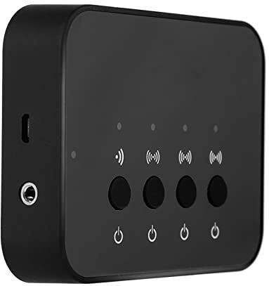 BW 107 Bluetooth Fosa Splitter Negro 3.5Mm Estéreo Inalámbrico con Cable 4.0 para Adaptador de Audio Dispositivo para Compartir Música 1 en 3 Salidas