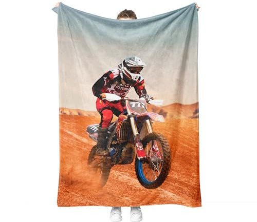 Couverture douillette pour moto, couverture en flanelle,moelleuse, douce et chaude, couvertur imprimée moto 3D, couvertur de canapé, couverture de canapé pour adolescents et adultes.(M3, 150x200 cm)