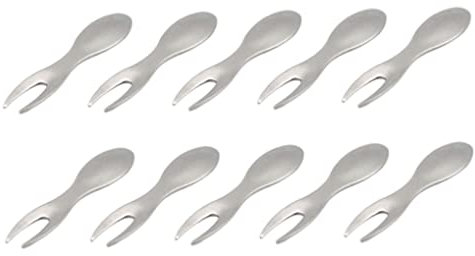 SunaOmni 10PCS Stainless Steel BBQ Corn Holders, Skewers, Forks - Corn on Cob Skewers, Fruit Forks, Picnic BBQ Sticks Kit