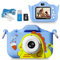 Kids Digital Camera, 48MP & 1080P HD Video, 32GB Card, Dinosaur Case, Selfie Camera for Boys & Girls (Blue)