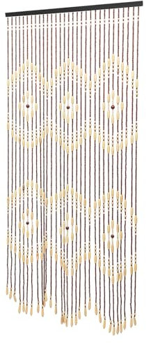 RjcdOPL - Cortina de puerta con cuentas de madera y bambú, cortina decorativa natural para puertas de entrada, sala de estar, embragues, dormitorios, 90 x 175 cm, 31 líneas