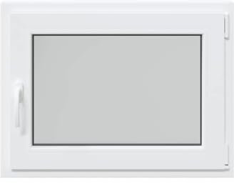 vidaXL Basement Egress Window RISOR 80x50 cm Tilt&Turn DIN PVC White - Insulated Glazed Frame for Basement, Garage, Shed