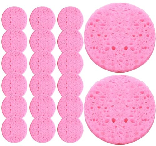 Ansiktssvamp – ansiktsrengöringssvamp, komprimerad ansiktssvamp | naturliga hudvårdssvampar för skonsam exfoliering, rengöringsdynor, kosmetiska spasvampar, cellulosa ansiktssvampar för