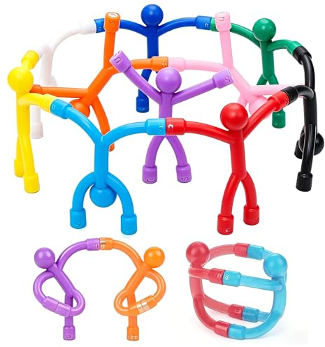 Magnetic Fidget Travel Toys for Kids Age 3-8 Year Old, 12Pcs Magnet Figures | Fun Magnetic Men Set for Travel Games, Airplane & Road Trips, Fridge Magnets, Sensory Toys Gifts for Boys and Girls