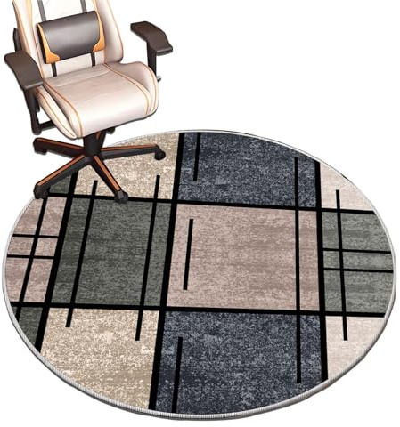 70 cm Protector Suelo Silla Ruedas - Alfombra Escritorio Suelo Antideslizante Redonda Alfombras para Silla de Gaming Oficina - Tapete de Protección de Madera/baldosas - Alfombras Sillas Ruedas