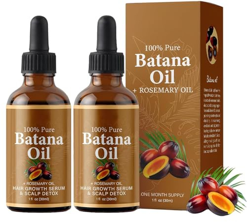 2 pezzi di olio di Batana per capelli, olio di Batana, promuove la crescita dei capelli, cura del cuoio capelluto, riduce la perdita di capelli, ripara i capelli secchi, danneggiati, adatto a tutti i