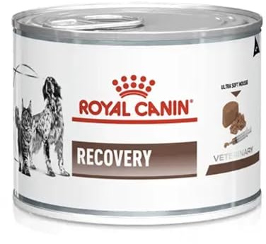 Recovery, Alimento Dietetico Completo Umido per Cani e Gatti, Mousse Ultra Soft, 3 scatolette da 195 g