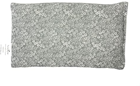 SacksyThyme Microwave Heating Pad for Cramps, Back, Neck, Shoulders, Leg Pain - Reusable Heat Pack, Hot Moist Microwavable Therapy Pack - Unscented Flaxseed Hot Compress Made in USA (Size: 12 x 7)