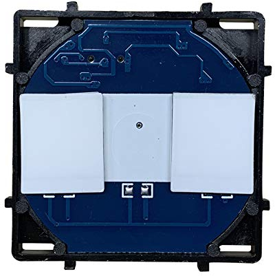 BSEED Interruptor de regulación de 2 Gang 1 vía, interruptor de luz táctil con pantalla LED para el producto de bricolaje