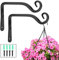 MaoXinTek Pflanzenhalterung Blumenampelhalter Eisen Wandhaken Blumenampel Metall Hängepflanze 15cm zum Aufhängen von Pflanzer Vogelhäuschen Laterne Windspiele Wandleuchter (2 Stück)