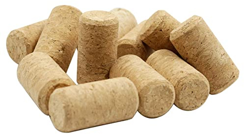30 Pack #8 Straight Corks, Natural Wine Corks Premium Wine Stoppers for Bottling of Wines, 7/8 x 1 3/4
