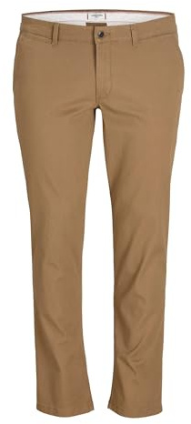 Jack & Jones Plus JPSTMARCO JJDAVE LC Noos PLS Pantalon Chino pour Homme 48/32, Loutre, 48W x 32L