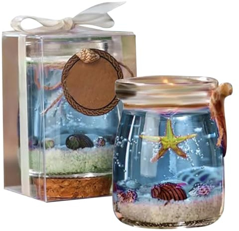 Gel Wax Aromatherapy Candle, Portable Scented Candles, Relaxation Jar | Ljus, Meditation Candle with, Starfish Conch Gel Wax centerat ljus bärbar aromaterapi hundgodis för avkoppling