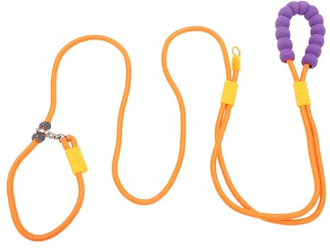 CAPASTEC Laisse pour Chien sans Mains, Laisse Ajustable Multifonction Taille Bandoulière, Laisse Course 2,5M 8,2Ft, Poignée Mousse pour Chien Petite, Moyenne Grande Taille, Orange Violet