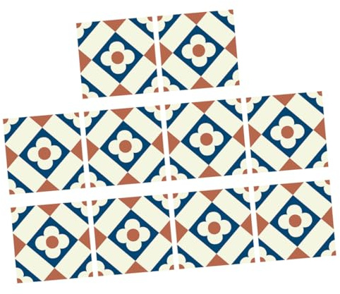 NIYANGLE Pegatinas Adhesivas de Azulejos Geométricos de Pvc para Cocina y Barra, Fáciles de Aplicar y Limpiar, 10 Hojas de Baldosas Despegables y Decorativas