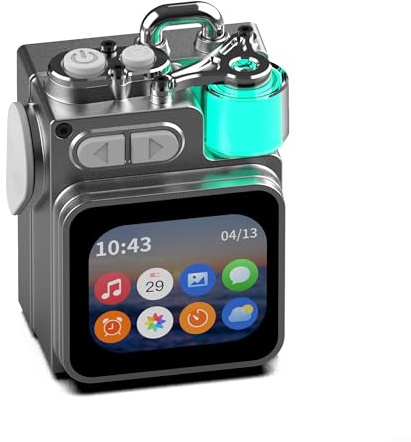 Altoparlante portatile intelligente Blue-tooth, subwoofer con luce RGB, batteria da 1200 mAh, impermeabile IPX7, avviso meteo compatto per chiamate in vivavoce