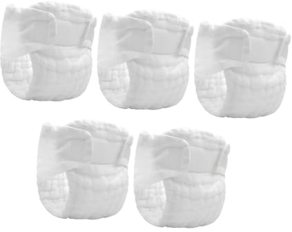 Abaodam Pañales de Tela Reutilizables para Recién Nacidos 5 Piezas Talla L 50x46 Cm, Absorbentes, Transpirables y Lavables, Pañales para Bebés Cómodos para Piel Sensible