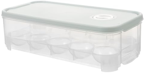 Alipis Portauova Plastico con Coperchio da 10 Posti, Impilabile e Facile da Usare, Contenitore per Uova per Frigorifero e Picnic