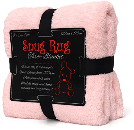 Snug Rug Sofaüberwurf Decke Sofa Kuscheldecke Decke Fleecedecke - Original Luxury Hochwertige Sherpa Werfen Warm Fleece Couchdecke Sofadecke 127 x 178cm (Rose)