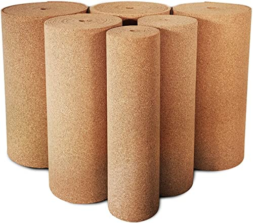 Floordirekt Rouleau de liège 100 x 200 cm, 3 mm, sous-couche d'isolation naturelle acoustique et thermique, utilisation polyvalente