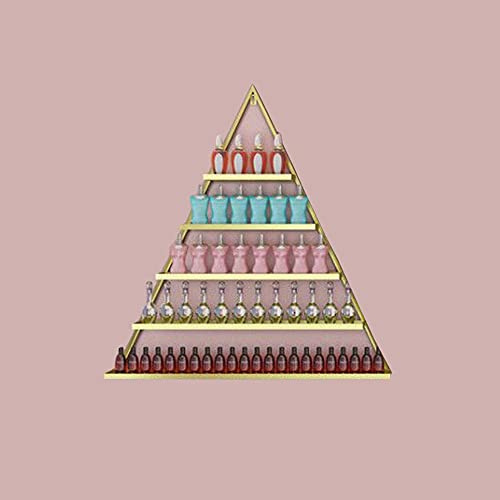 Étagère murale pour manucure - Étagère murale en métal pour le rangement du vernis à ongles - Étagère triangulaire solide - Convient pour salon de manucure/stockage d'huiles essentielles