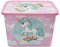 Stor Aufbewahrungsbox mit Klickverschluss 23 Liter Einhorn und Regenbogen, Farbig