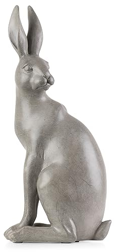 Moritz Dekofigur Figur Dekoration Hase Kaninchen Polyresin Shabby Antik Stil H 30,5 cm