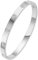 Heyjoin Women's Stainless Steel Bracelet Crystal Oval Bangle Round Bracelets (Crystal Silver)
