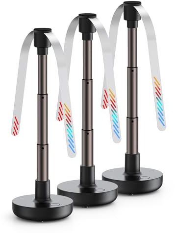 TOPK 3 Pack Rechargeable Fly Fans for Tables Up to 10-Hour Working Time, USB Powered Food Table Fan Portable Scalable Indoor Outside Food Fly Fan for Picnic, Party, Restaurant, Kitchen and BBQ