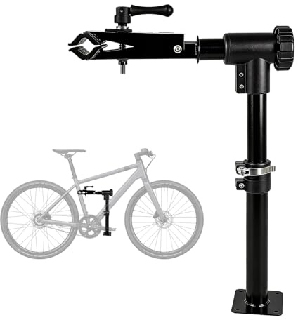 Heavy-Duty Bicycle Repair Rack, Bicycle Mechanic Workbench with Clamps, Suitable for Road Bike/Mountain Bike Maintenance and Cleaning, Adjustable Clamps, 30kg Load Capacity